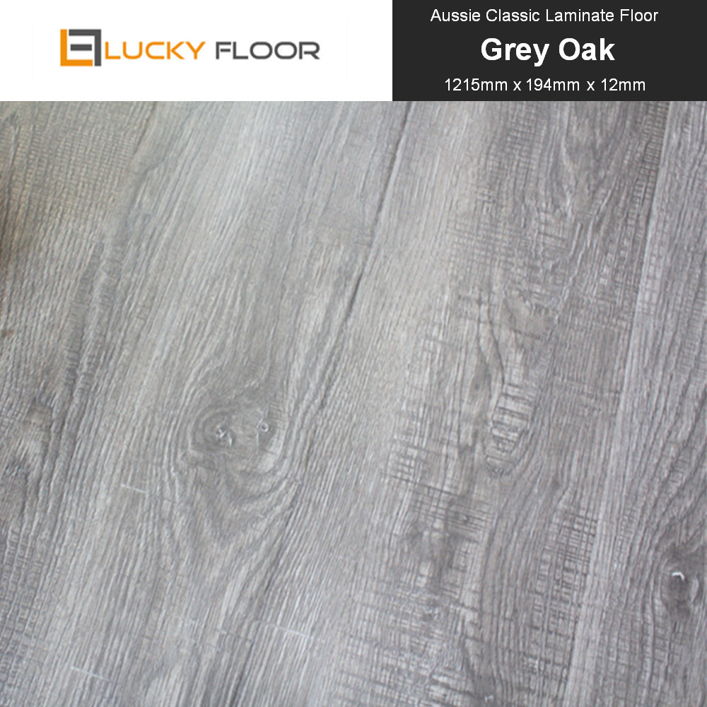 Laminate Flooring 12mm Grey Oak Floating Timber Floorboard Floor Click Lock Diy Ebay
