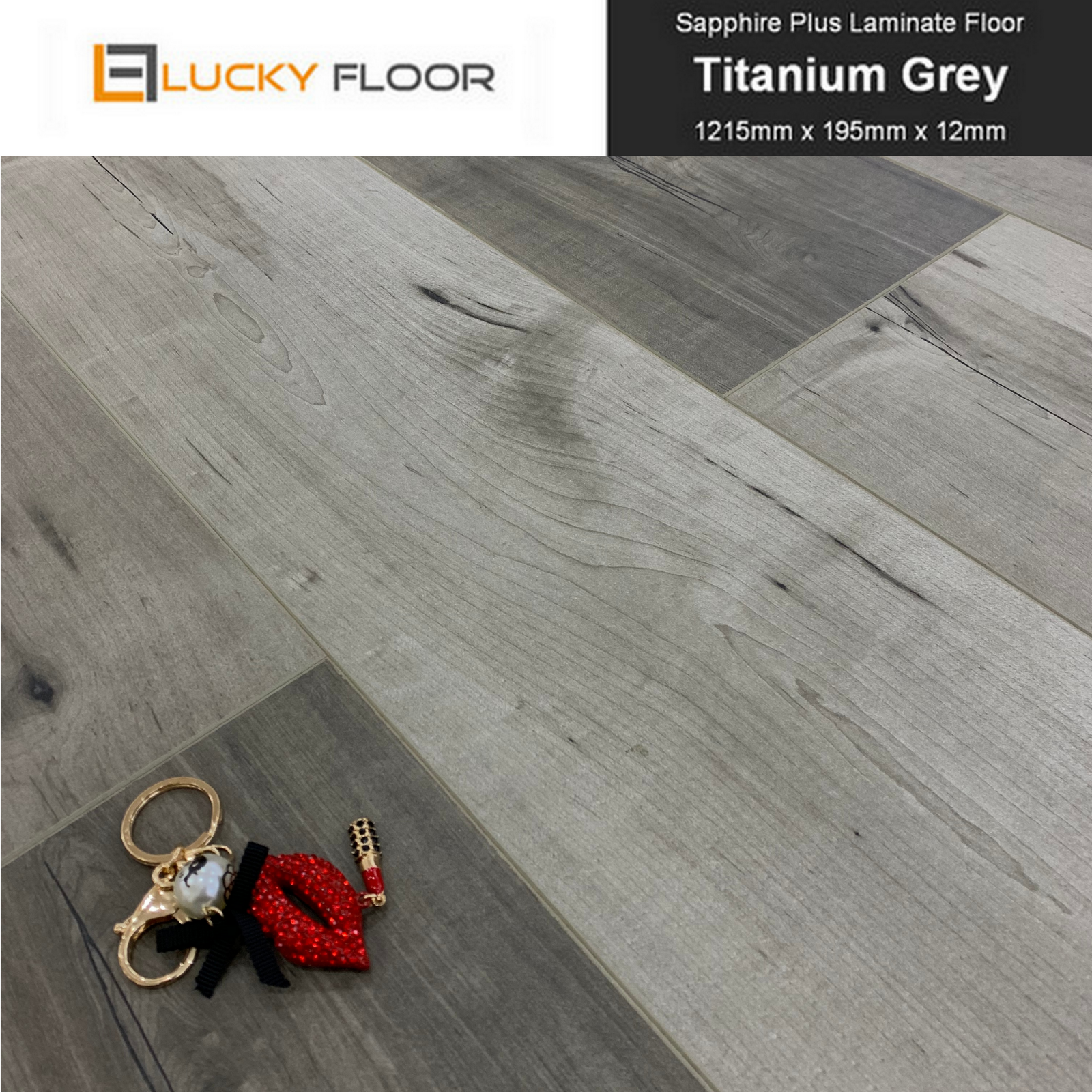 12mm Titanium Grey Laminate Flooring Floating Timber Floor